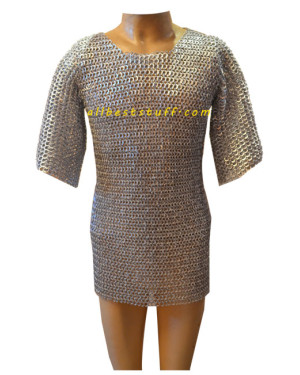 Chain Mail Hauberk Flat Riveted Maille for Chest 42